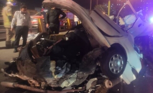 برخورد پژو ۲۰۶ با گاردریل دو قربانی گرفت