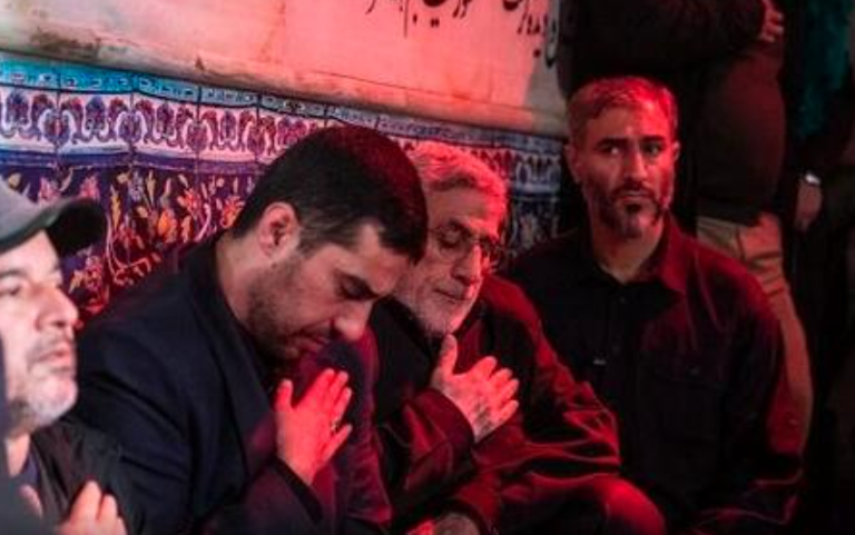 حضور سردار قاآنی در مراسم سالگرد شهادت سید رضی + فیلم