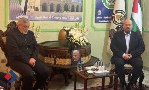 حضور قالیباف در دفتر حماس در تهران +عکس