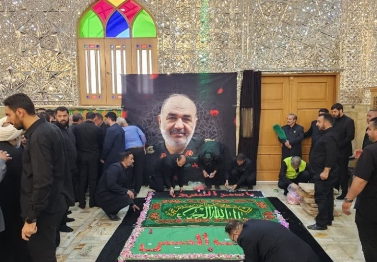 تشییع باشکوه فرمانده/ پیکر شهید‌ سلامی ‌در حرم عبدالعظیم‌ آرام گرفت