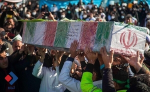 تشییع باشکوه شهید ‌سجاد منصوری‌ در کرمانشاه