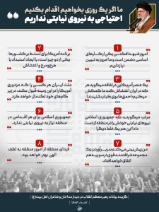 اینفوگرافیک گزیده بیانات رهبر معظم انقلاب در دیدار مداحان و شاعران اهل بیت‌(ع)