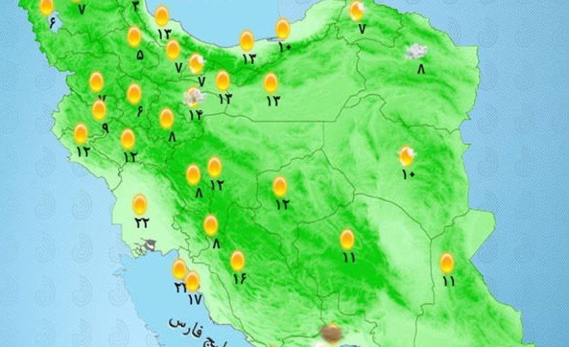 وضعیت جوی امروز ( ۱ اردیبهشت ۱۴۰۴)
