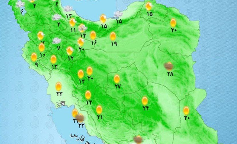 پیش‌بینی بارش‌های رگباری و وزش باد شدید در چندین استان کشور