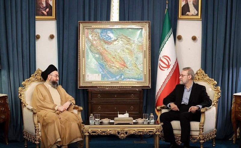 دیدار سید عمار حکیم با لاریجانی