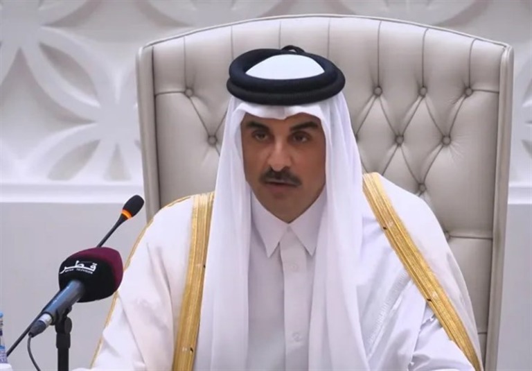 امیر قطر با ترامپ در پایگاه العدید درباره اوضاع غزه و فلسطین گفت‌وگو کرد