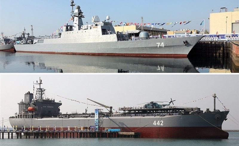 پایگاه شناوری «کردستان» و ناوشکن «سهند» به نیروی دریایی ارتش ملحق شد