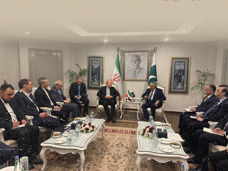 دیدار لاریجانی با وزیر خارجه پاکستان