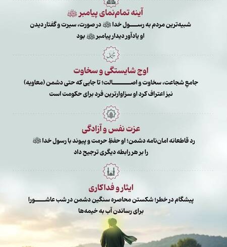 ۴ ویژگی ناب حضرت علی اکبر