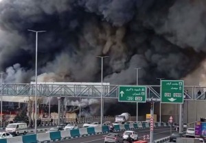 آتش‌سوزی گسترده در بازارچه ۲هزار متری در جنت‌آباد+فیلم