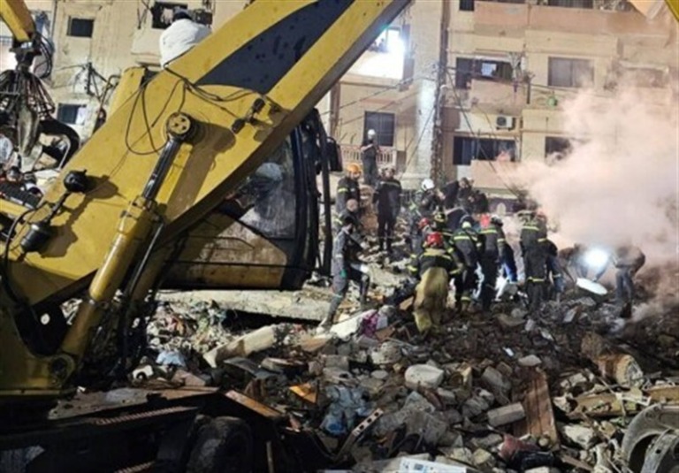 جان باختن ۹ نفر بر اثر فروریختن ساختمانی در طرابلس لبنان