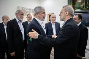 بیانیه حماس درباره دیدار هیئت ارشد آن با علی لاریجانی در دوحه