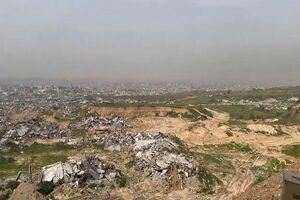 حجم گسترده ویرانی در شرق خط زرد در نوار غزه