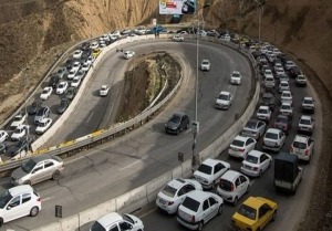 ترافیک سنگین در جاده چالوس و آزادراه تهران-شمال